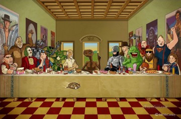 大衆的なファンタジー Painting - 最後の晩餐 22 ファンタジー